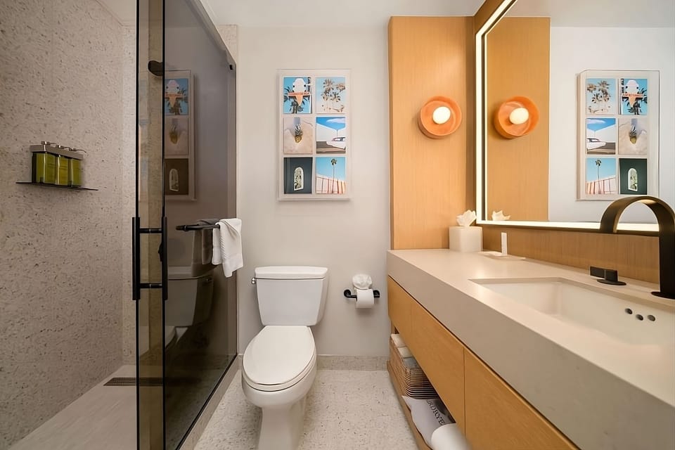 Refresh in a sleek shower with spa-like, modern finishes.