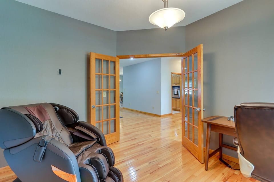 Office with Osaki OS-Champ Massage Chair!  The perfect way to relax at days end.