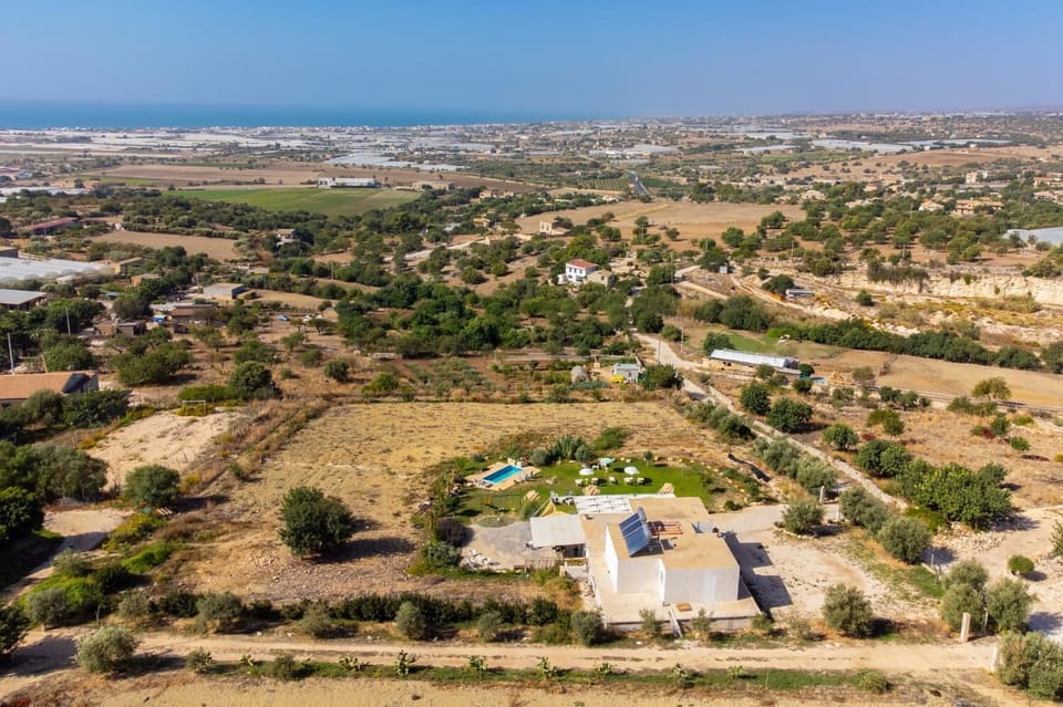 Aerial view of villa