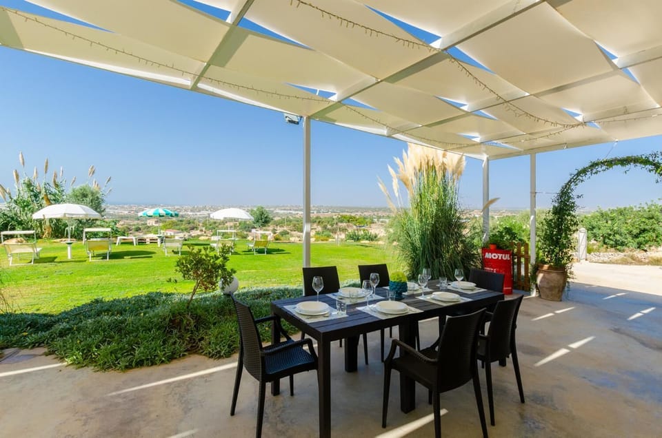 Sheltered terrace area