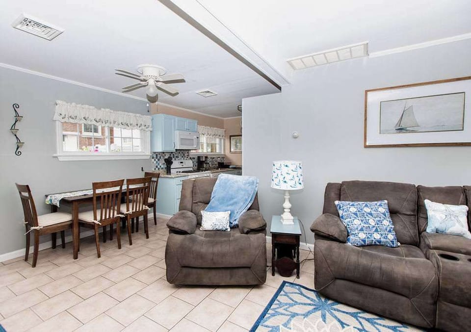 Living Room, Reclining Chair and Sofa with Cup Holders