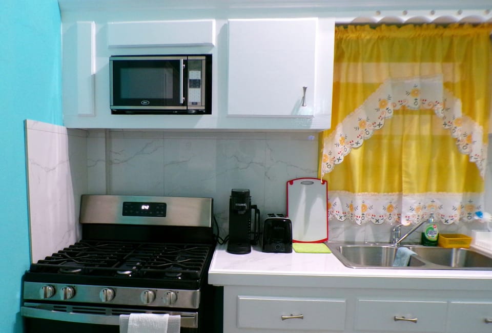 Everything to prepare your own meals!Pots  & cooking utensils 
