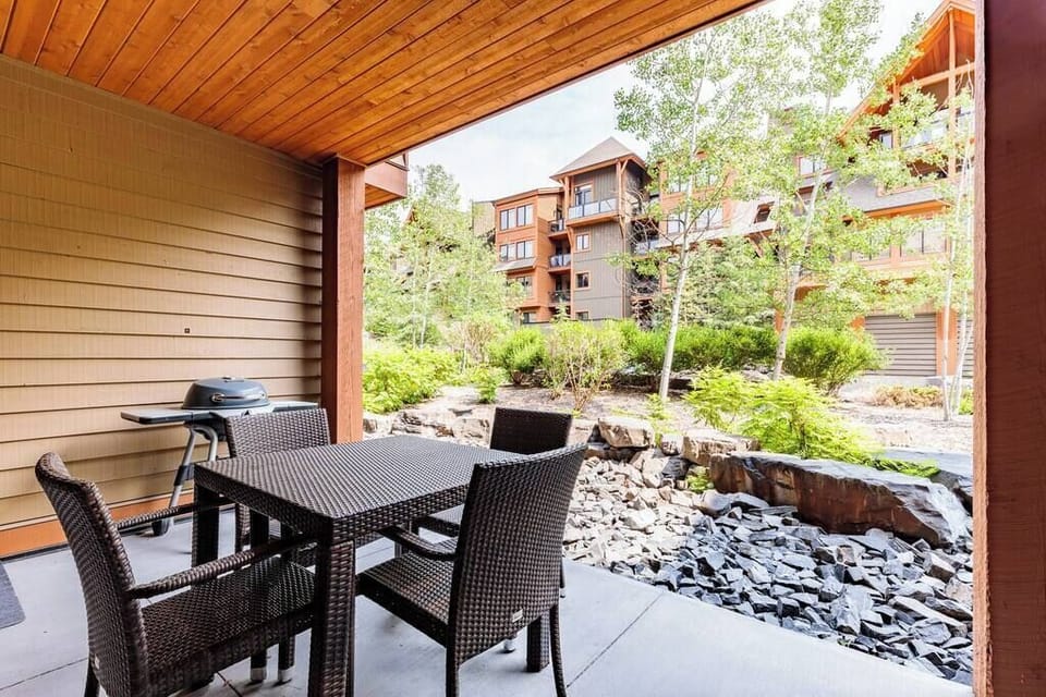Patio with undercover seating for 4.