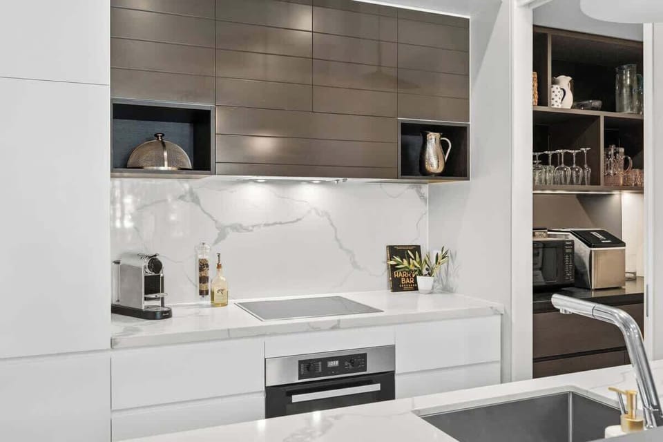Full kitchen with everything you need for a short, or long  stay