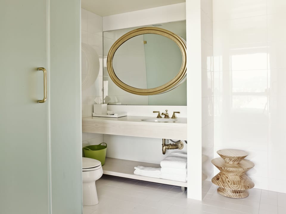 Refresh in a bright bathroom with spa-like modern finishes