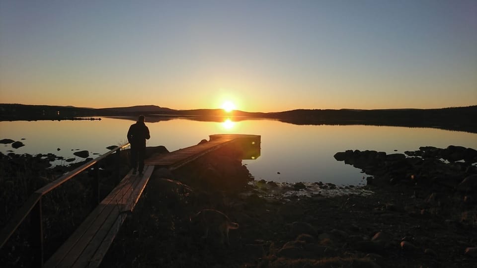 Jetty with the Midnight sun