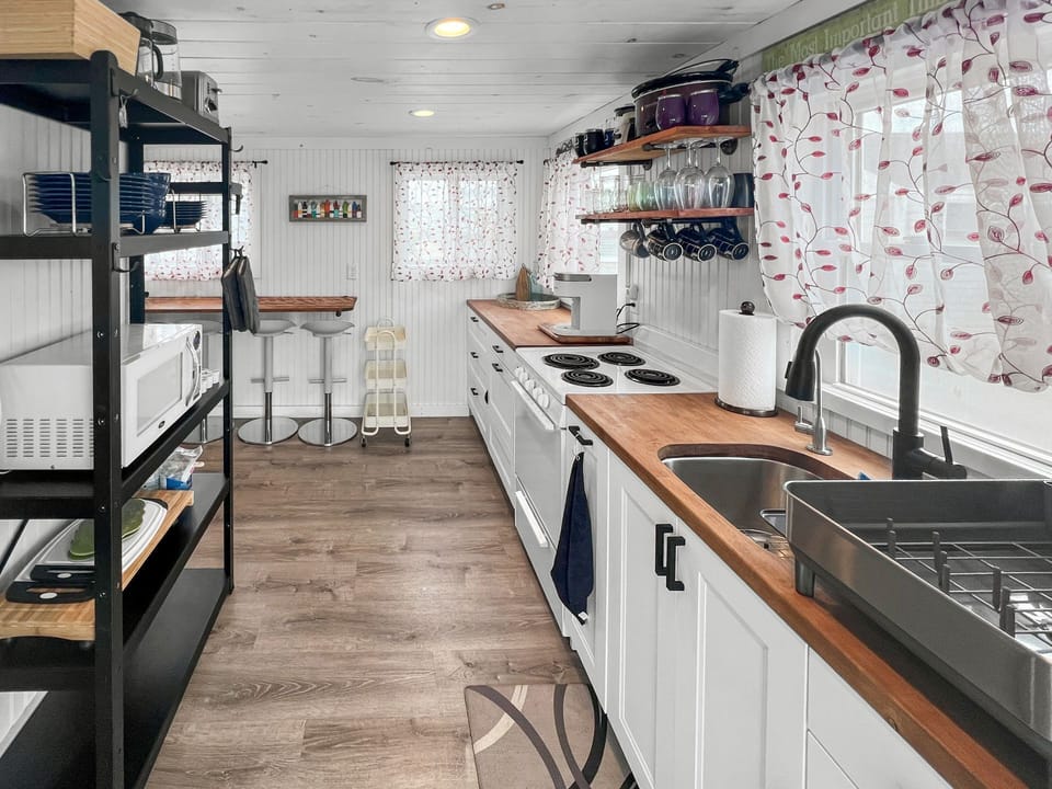 Kitchen and dining bar view