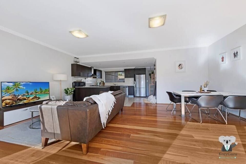 Open-plan living area with natural light
