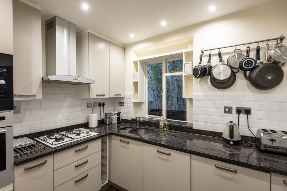 Modern kitchen with all utensils and appliances