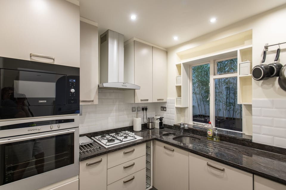 Modern kitchen with all utensils and appliances