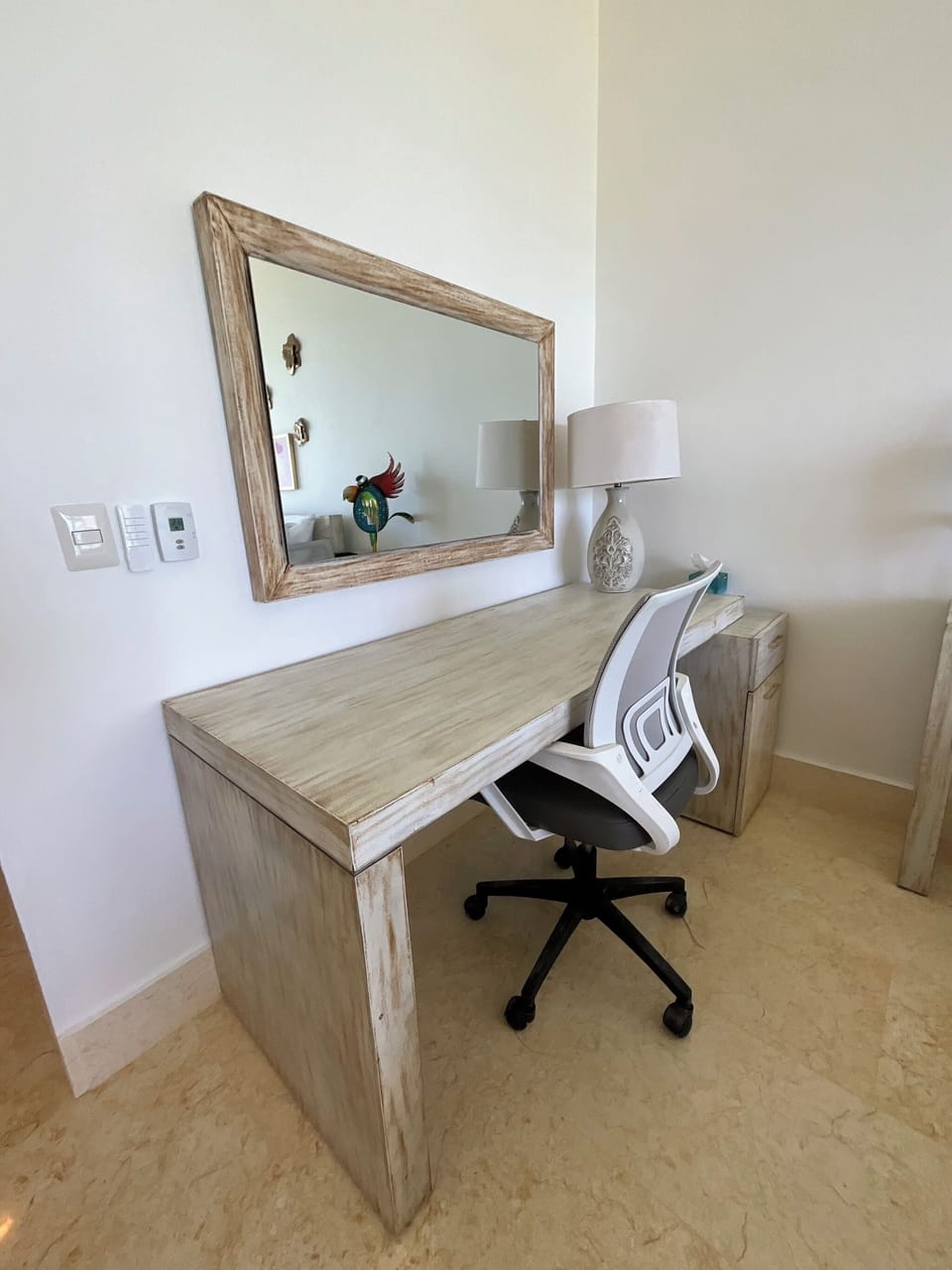 desk in master bedroom