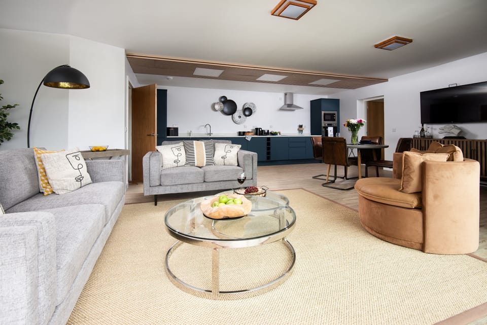 The Sheep Fold - comfortable seating in the open-plan living area