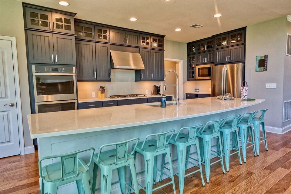 Beautiful gourmet kitchen with seating for 8