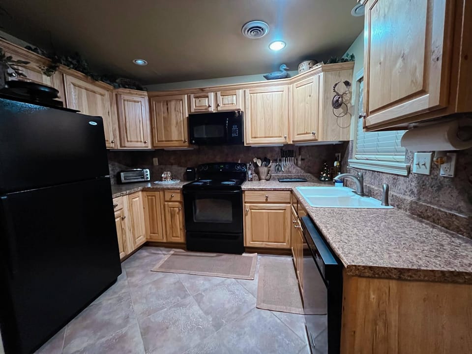 Fully equipped kitchen.  