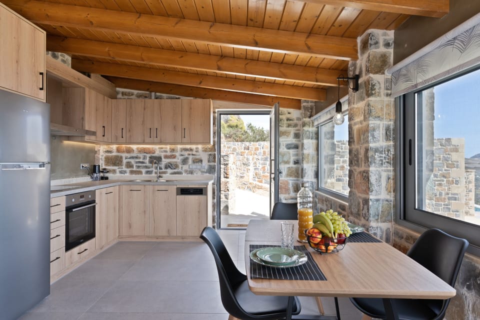 Kitchen area and the dining table