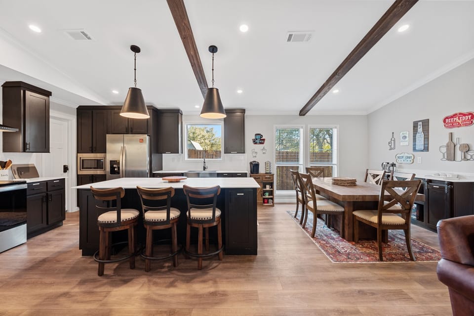 Kitchen and dining area