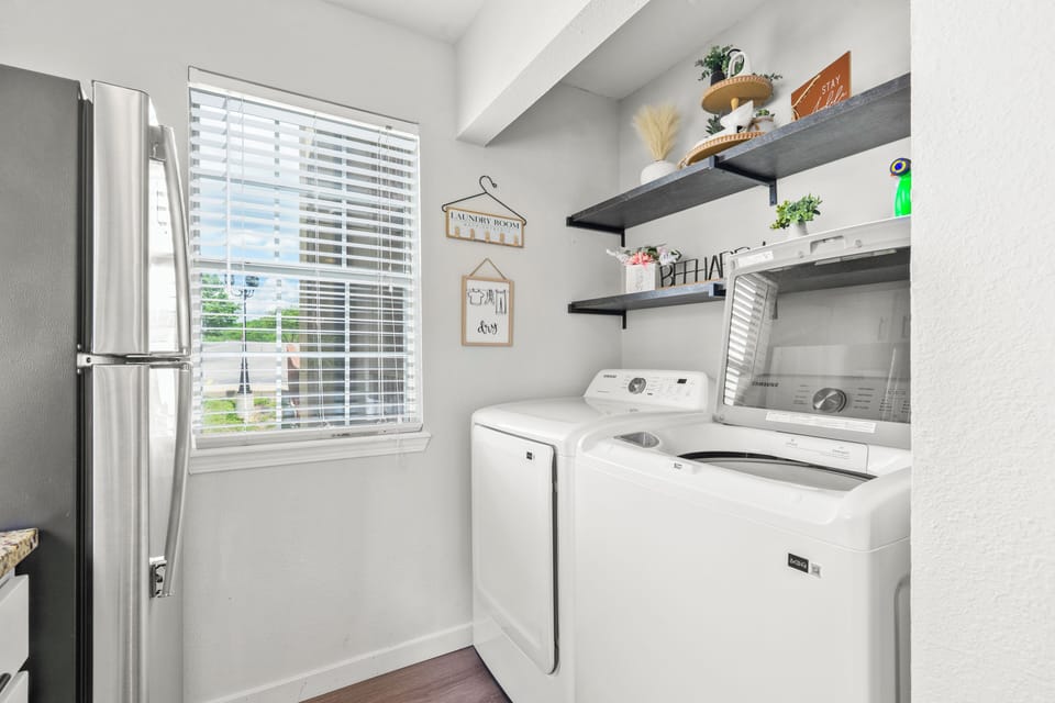 New washer and dryer in unit 