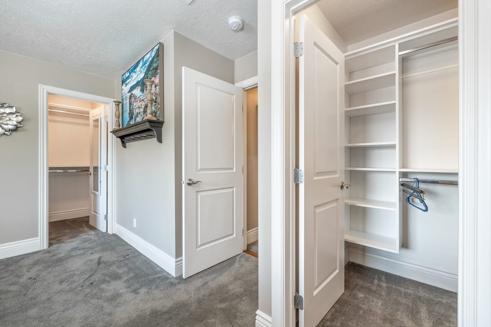 Closet space throughout home. Pack-n-Play will be provided for little ones.