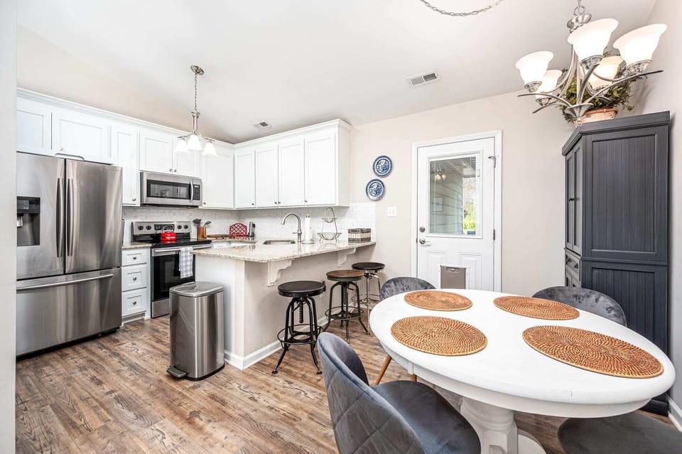 Dining area and kitchen