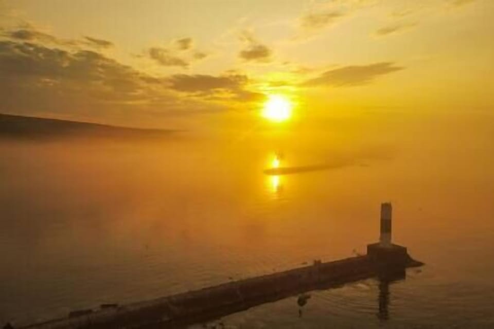 Sunrise captured outside the condo during sunrise.