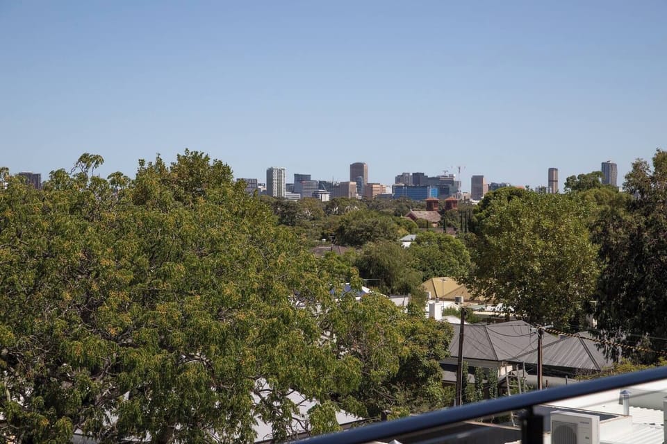 Views of the Adelaide CBD from the balcony