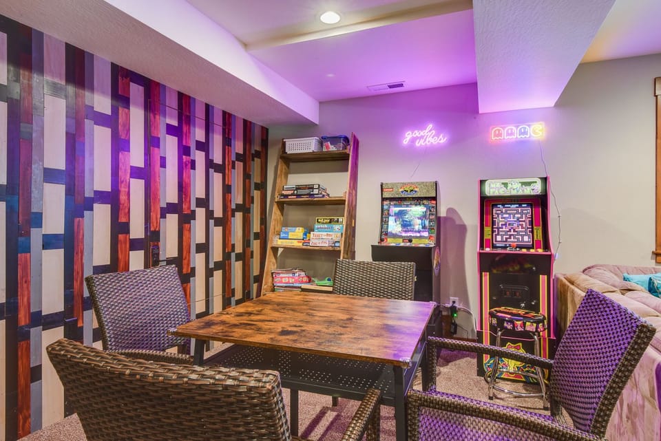 4 seater table can be used for such board games inside the Game room