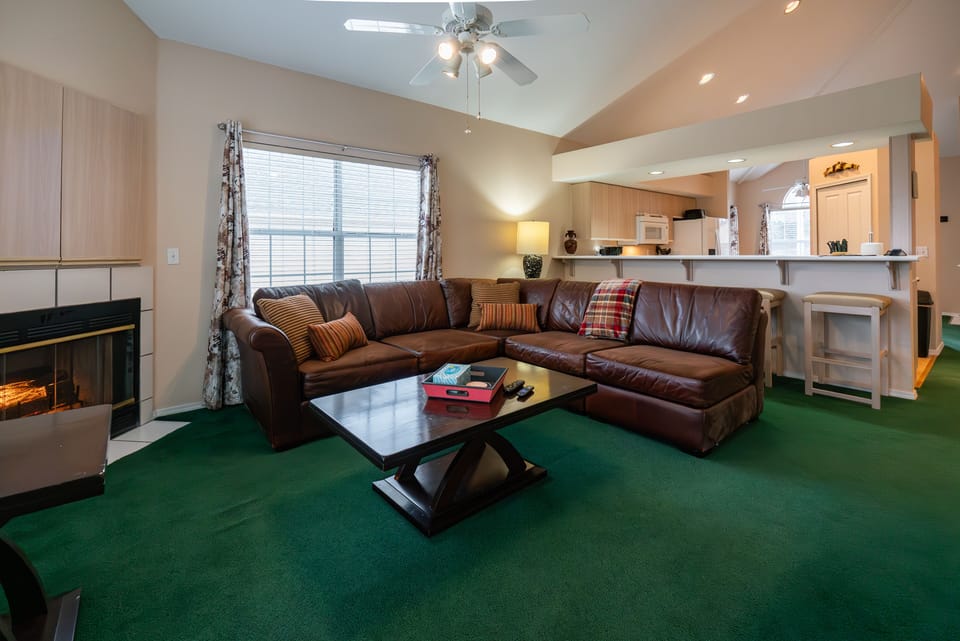 Living Room has Electric Fireplace