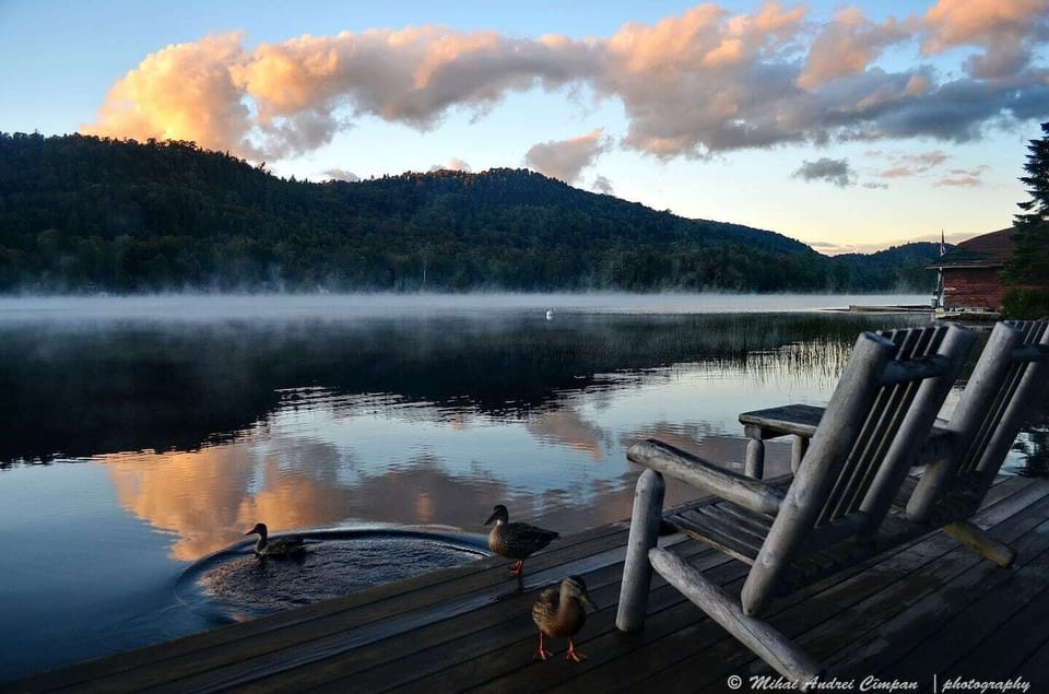 Shared dock space on Big Moose Lake