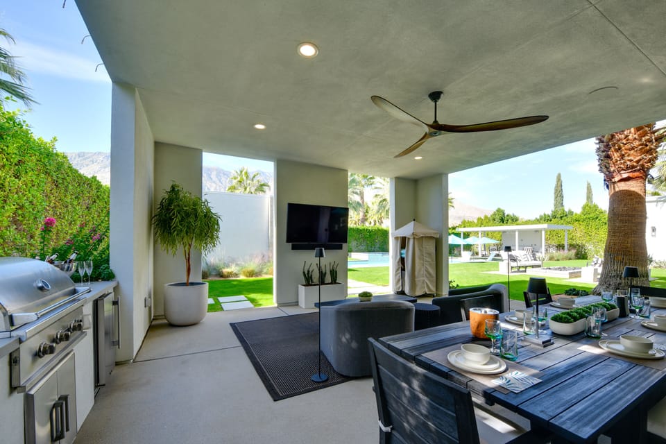 Patio | Gas Grill | Outdoor Dining Area | Mountain Views | Pool & Hot Tub