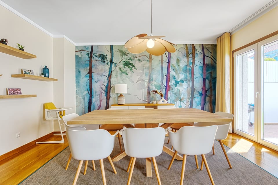 Dining area within the living room