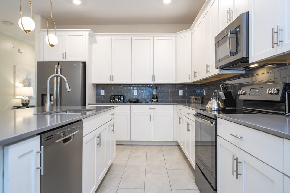 Stainless steel appliances and spacious countertops make cooking easy!