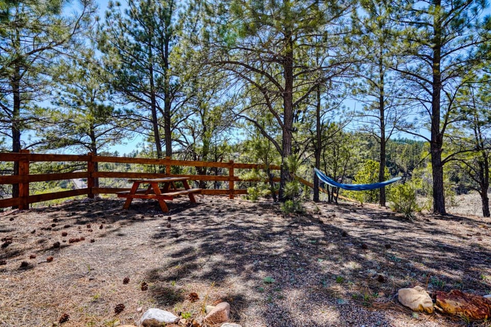 Relax in a private `backyard` behind the tipi.