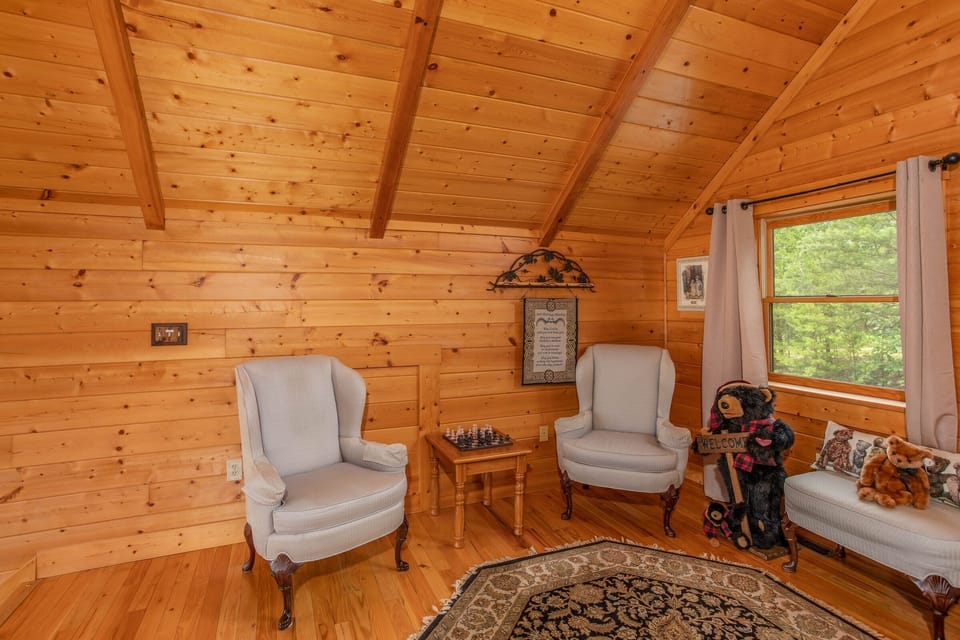 Seating by window with chess game