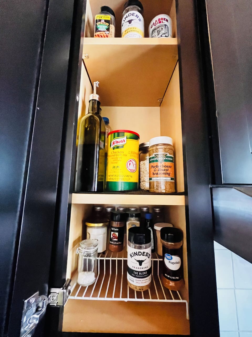 The cabin will be set up with spices and oils for your cooking needs
