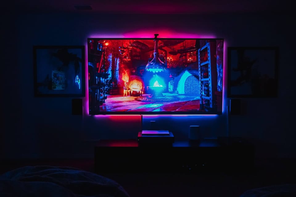 Theater Room projector screen