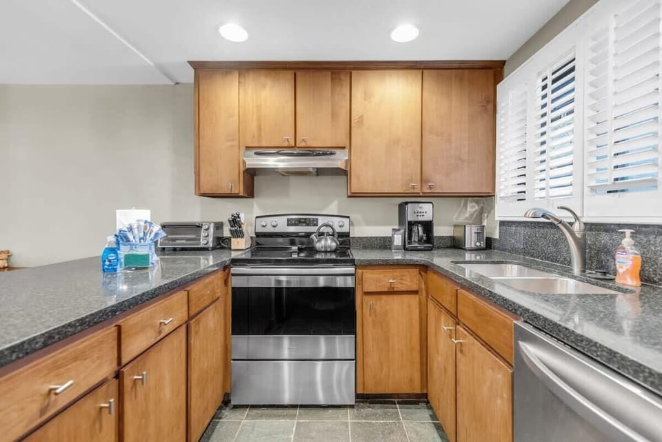 The kitchen is outfitted with everything you need to prepare delicious meals.
