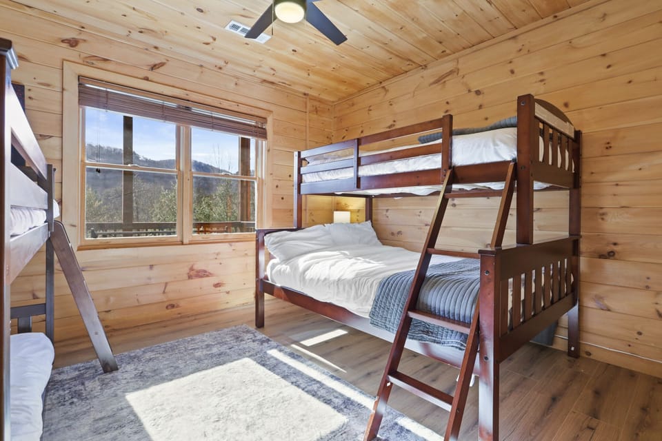 Basement bunk room: a great place to stash the kids!