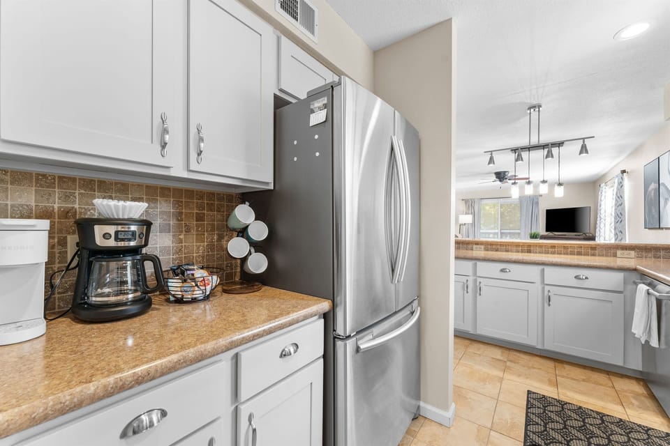 Kitchen area, coffee pot