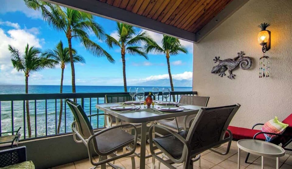 Admire sunsets, sailboats, seasonal whale watching, and surrounding islands from your private lanai.