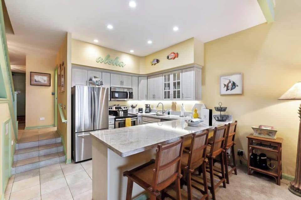 Bright and clean aesthetic in this upgraded kitchen. 