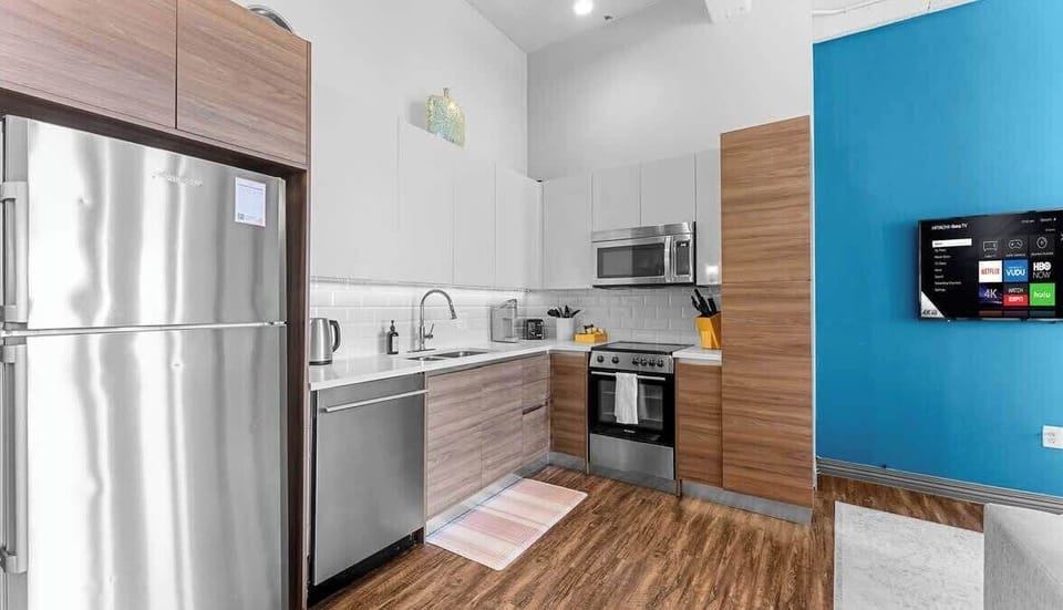 Cook up a Texas feast in this stylish, well-equipped kitchen with vibrant decor!