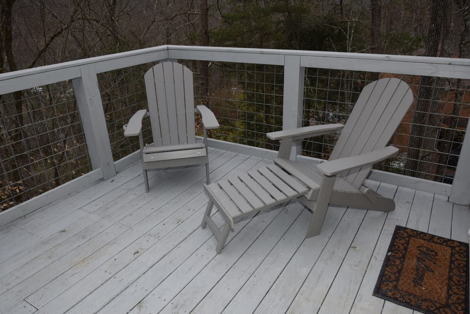Relax in our Adirondack deck chairs with cup holders for your favorite beverage.