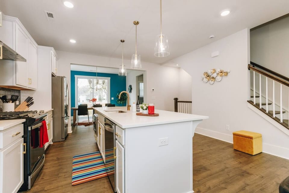 The whole house flows smoothly from one space to another