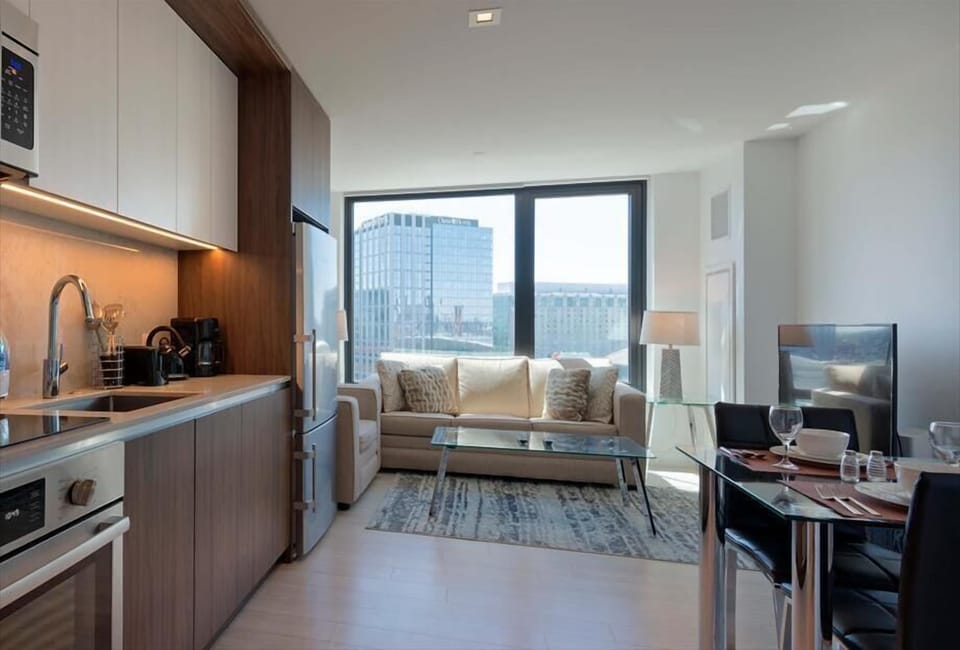 Seaport/South Boston Boston 1 Bedroom Living Room