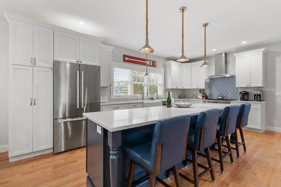 Updated, fully stocked kitchen