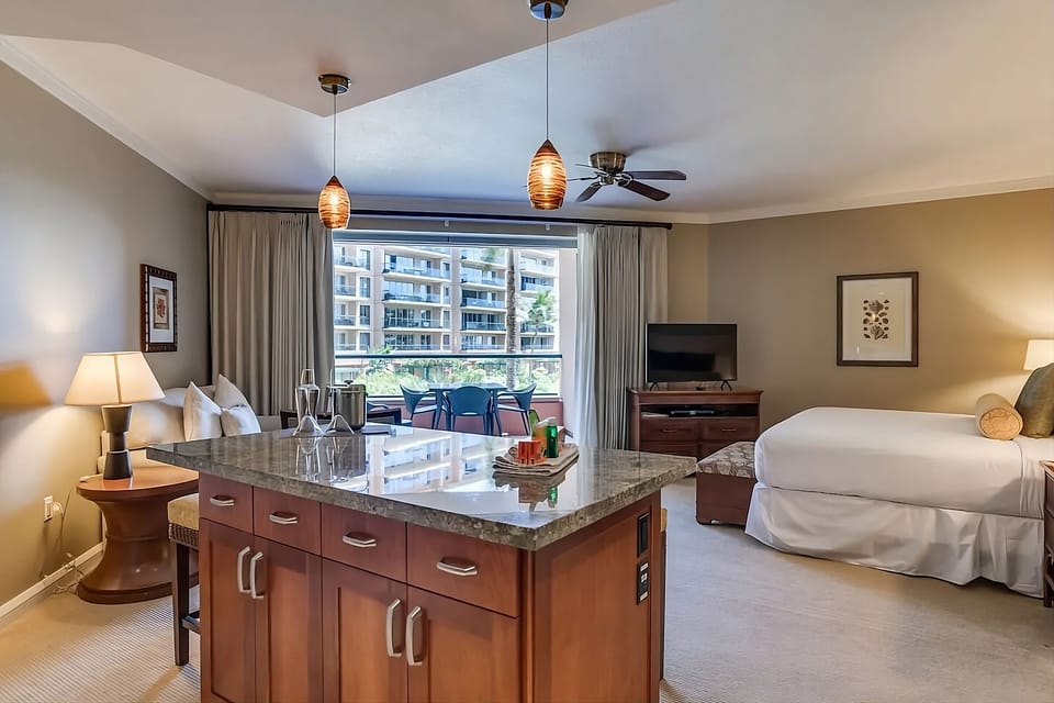 Kitchen area. Interior and views may vary based on location and availability.
