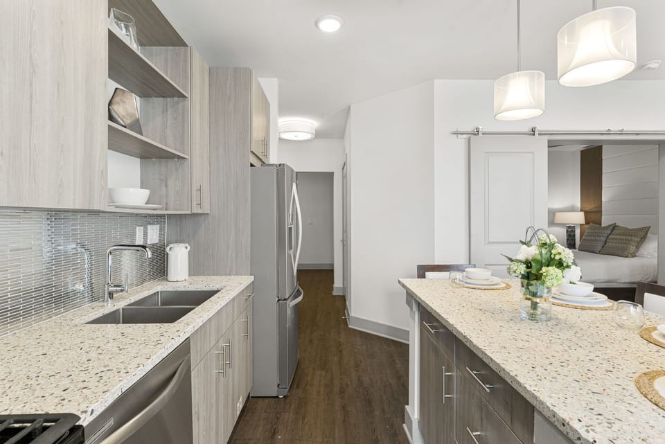 Fully Equipped Kitchen with Stainless Steel Appliances