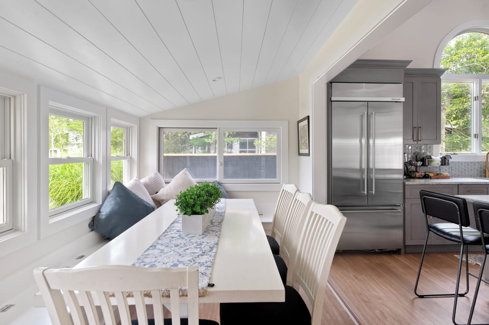 Dining area with seating for 8