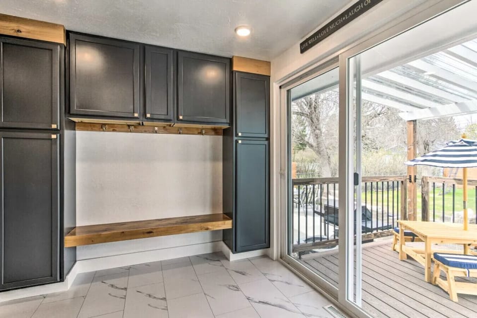 Stylish Entryway and Mudroom | Great Falls Vacation Rental by Wrecked & Refined