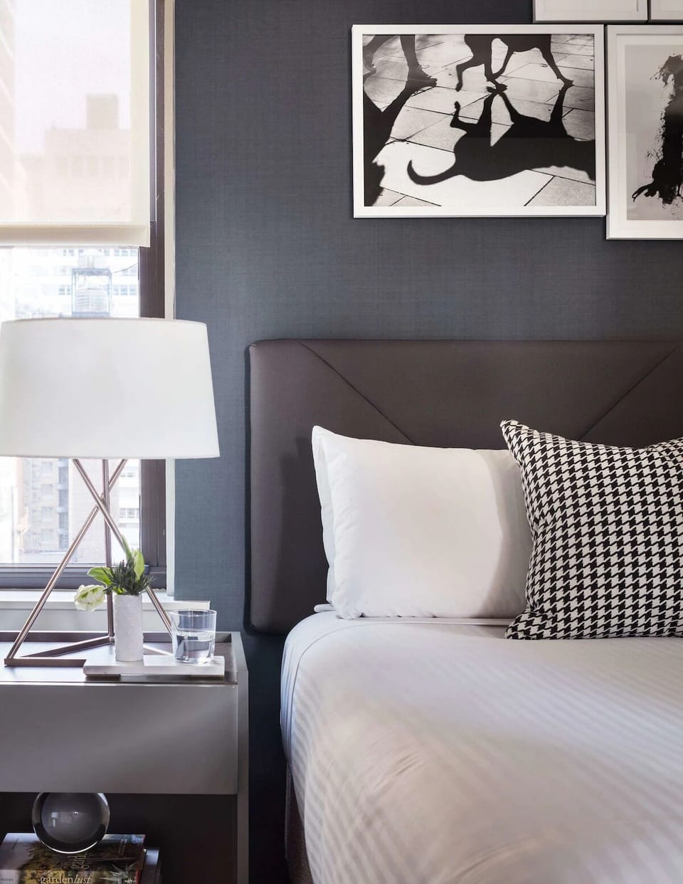 Enjoy boutique touches and soft lighting by the bedside.